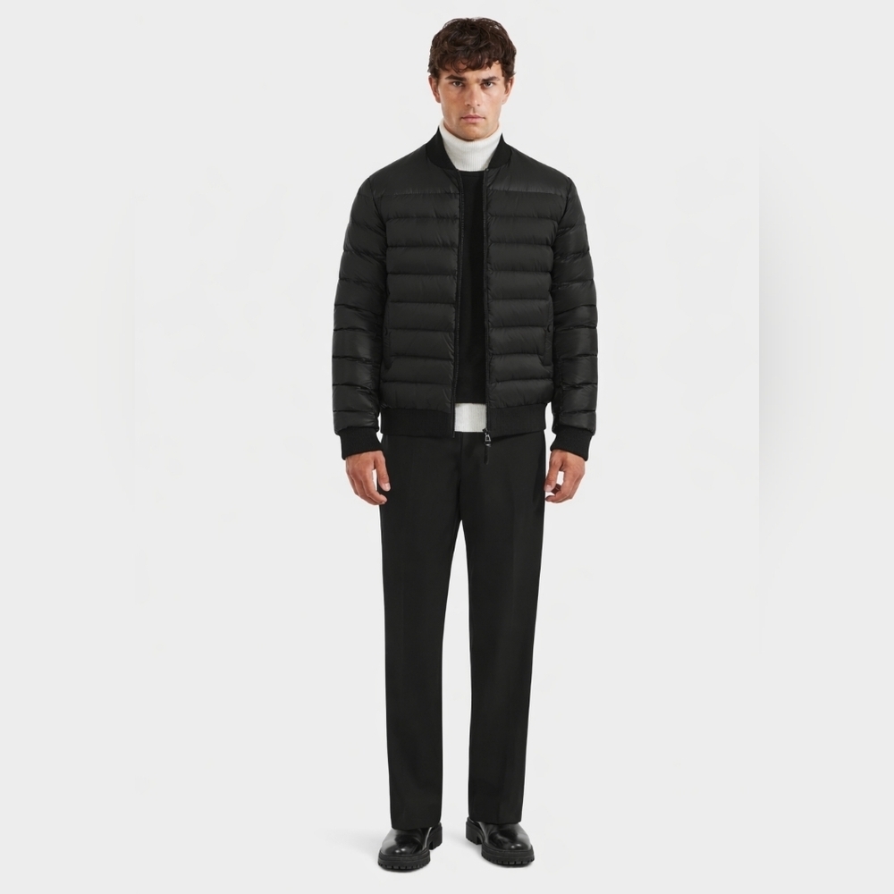 NWT Rudsak Jeremy Puffer Jacket Size L Black Down Filled Insulated